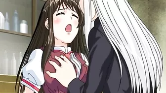 Japanese Anime Schoolgirl with Big Boobs Wet Pussy Poking