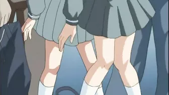 Jerky Uniform Shemale Cumming in Anime Toon Hentai