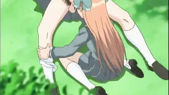 Jerky Uniform Shemale Cumming in Anime Toon Hentai