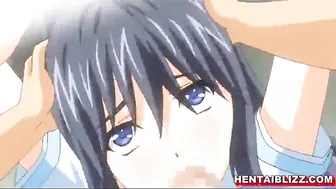 Japanese Coed Anime Gangbang and Cream Pie