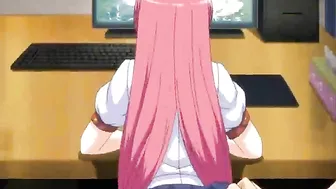 Busty Anime Coed Fucks in Library Amidst Phone Call