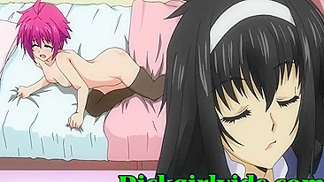 Hentai Shemale Masturbates Bareback with Anime Toons