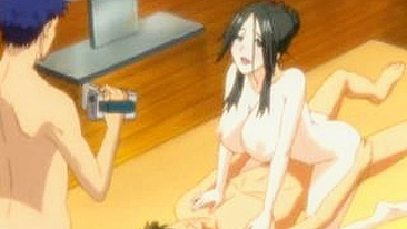 Busty Japanese Hentai Babe Gets Filmed While Fucking