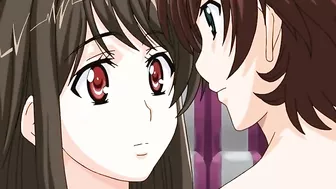 Hentai coed sees stiff cock - Exclusive hentai content featuring a college girl getting a glimpse of a hard penis.