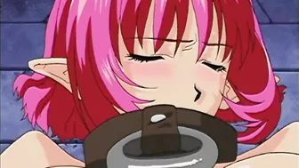 Anime Redhead Fucks Monster in Jail