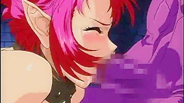 Anime Redhead Fucks Monster in Jail