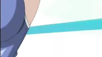 Anime Swimsuit Handjob with Big Boobs and Cock