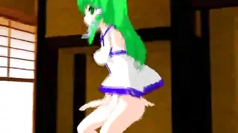 Hentai Shemale Riding and Cumming on Floor, Anime Toon