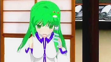 Hentai Shemale Riding and Cumming on Floor, Anime Toon