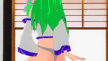 Hentai Shemale Riding and Cumming on Floor, Anime Toon