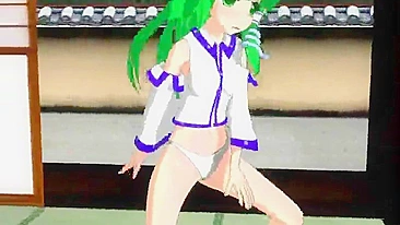 Hentai Shemale Riding and Cumming on Floor, Anime Toon