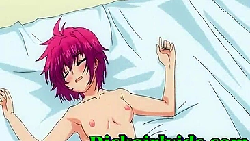 Shemale Masturbates and Rides in Anime Fun, Toon Hentai