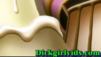 Anime Hentai Girl Group Gangbang and Cummed Orgy with Shemale, Toon, and Hentai