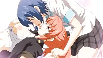 Japanese Foursome with Busty Hentai Sex