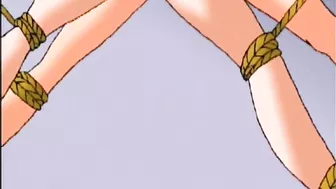 Hardcore Bondage Hentai Gets Whipped and Spanked