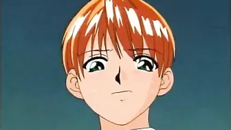 Bound hentai teases her clit and tits with fingers