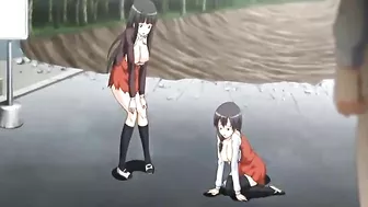 Japanese Hentai Coed Foursome Fucked by Monsters