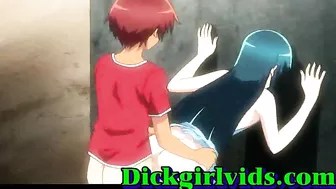 Shemale Hentai Girl Gets Bareback Fucked in Anime Toon