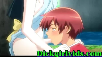 Shemale Hentai Girl Gets Bareback Fucked in Anime Toon