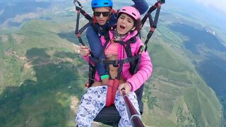 Wife's Paragliding Squirt Stream Goes Viral - Air Porn at Its Best!