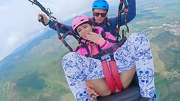 Wife's Paragliding Squirt Stream Goes Viral - Air Porn at Its Best!