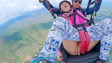Wife's Paragliding Squirt Stream Goes Viral - Air Porn at Its Best!