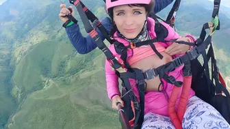 Birthday present for my slut, paragliding and gets naked for 1000 meters