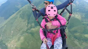 Birthday present for my slut, paragliding and gets naked for 1000 meters