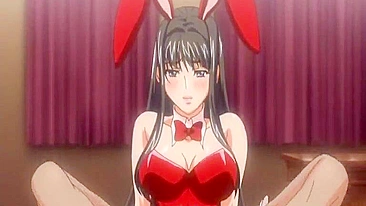 Japanese Bunny with Big Boobs Gets Footjob & Cum All Over Body