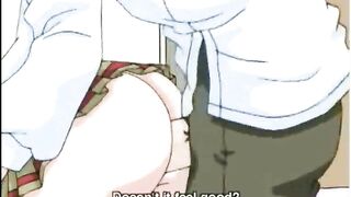 Redhead hentai coed with big tits fucked from behind by big dick, redhead, hentai, coed, big tits