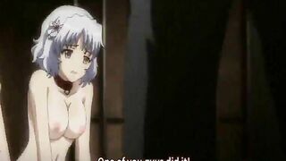 Busty Hentai Gets Double Vibrator Pleasure in Her Pussy and Ass