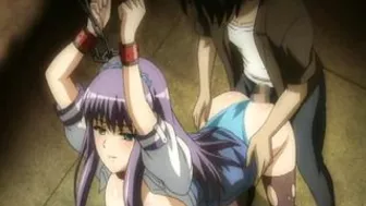 Hentai Coed's Big Boobs Poked from Behind, Captured in Bondage Hentai Coed's Big Boobs Poked from Behind, Captured in Bondage