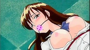Bound and Gagged Anime Co-Ed Gets Vibrated Wet Pussy