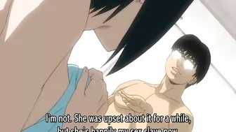 Busty Japanese Plugs Vibrator in Her Ass - Hentai