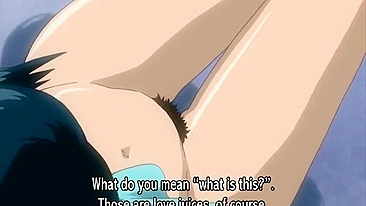 Busty Japanese Plugs Vibrator in Her Ass - Hentai