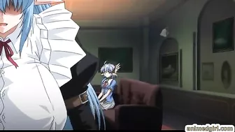 Horny Maid Gets Squeezed and Fucked by Tentacles in Hot Hentai Scene