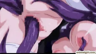 Horny Maid Gets Squeezed and Fucked by Tentacles in Hot Hentai Scene