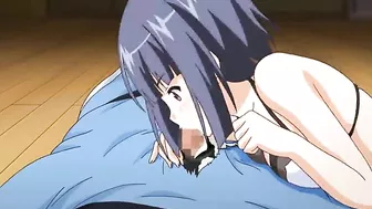 Bound Guy Gets Double Teamed by Two Sexy Hentai girls