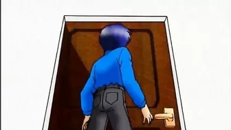 Lesbian Hentai Licking Pussy in the Bathroom