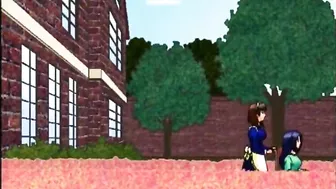 Lesbian Hentai Licking Pussy in the Bathroom