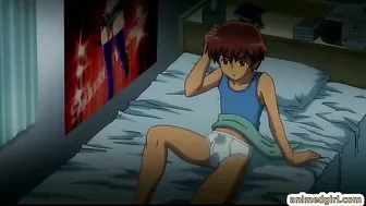 Shemale Hentai Self-Masturbates Outdoors