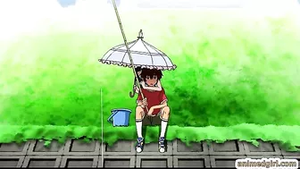 Shemale Hentai Self-Masturbates Outdoors