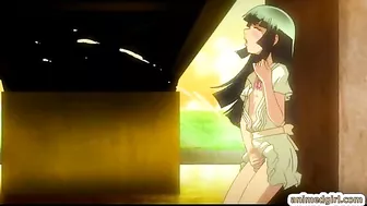 Shemale Hentai Self-Masturbates Outdoors