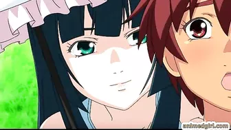 Shemale Hentai Self-Masturbates Outdoors