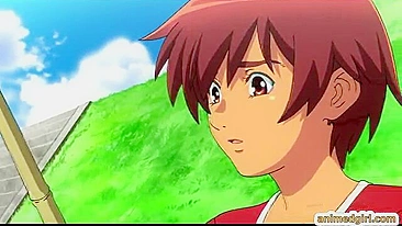 Shemale Hentai Self-Masturbates Outdoors