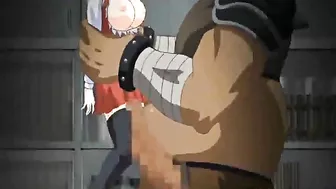 Busty Coed Sucks Monster Cock in Hot Hentai Scene