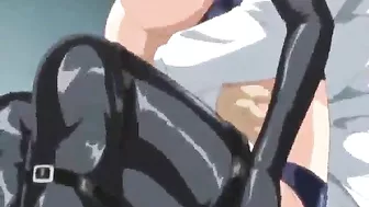 Busty hentai coed caught and hard group poked wetpussy