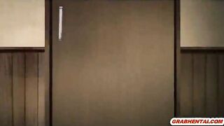 Muzzled Big Boobs Hentai Gets Hard Poked Until Cream Pie