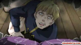 Muzzled Big Boobs Hentai Gets Hard Poked Until Cream Pie
