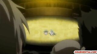 Muzzled Big Boobs Hentai Gets Hard Poked Until Cream Pie